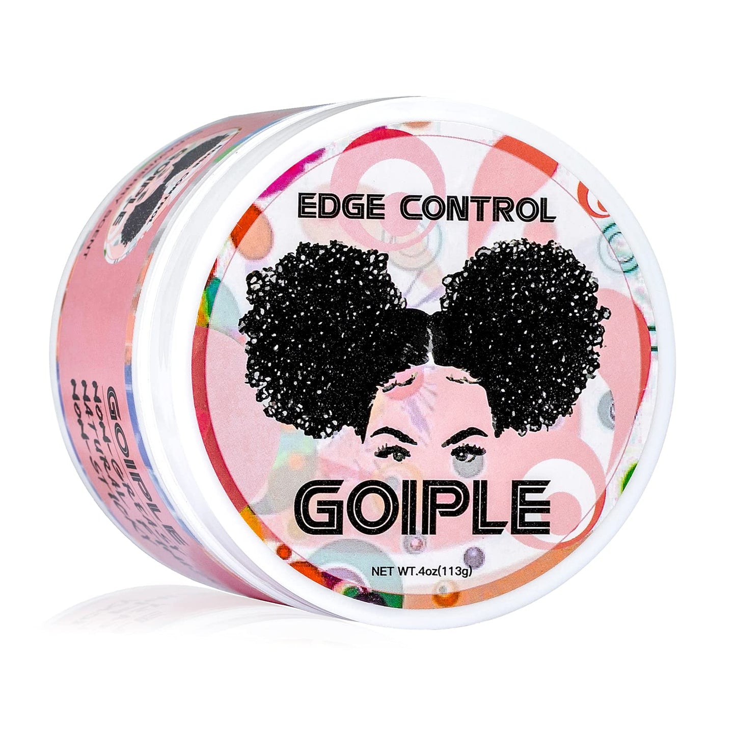 Goiple Edge Control Wax for Women Strong Hold Non-greasy Edge Smoother, Edge Wax Styling Tamer Edge Control for Black Hair No Flaking, White Residue, Shine and Smooth Strawberry Scent 4oz
