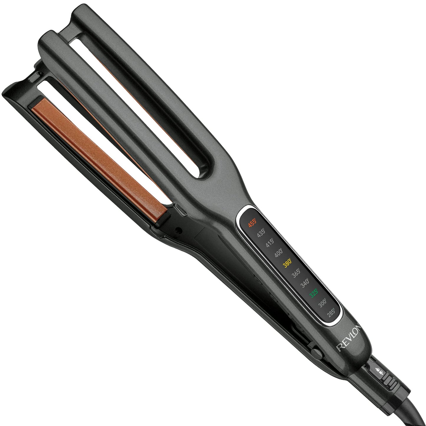 Revlon Double Straight Copper Ceramic Dual Plate Hair Straightener | Faster Styling and Reduced Damage Four 1/2 Inch Plates