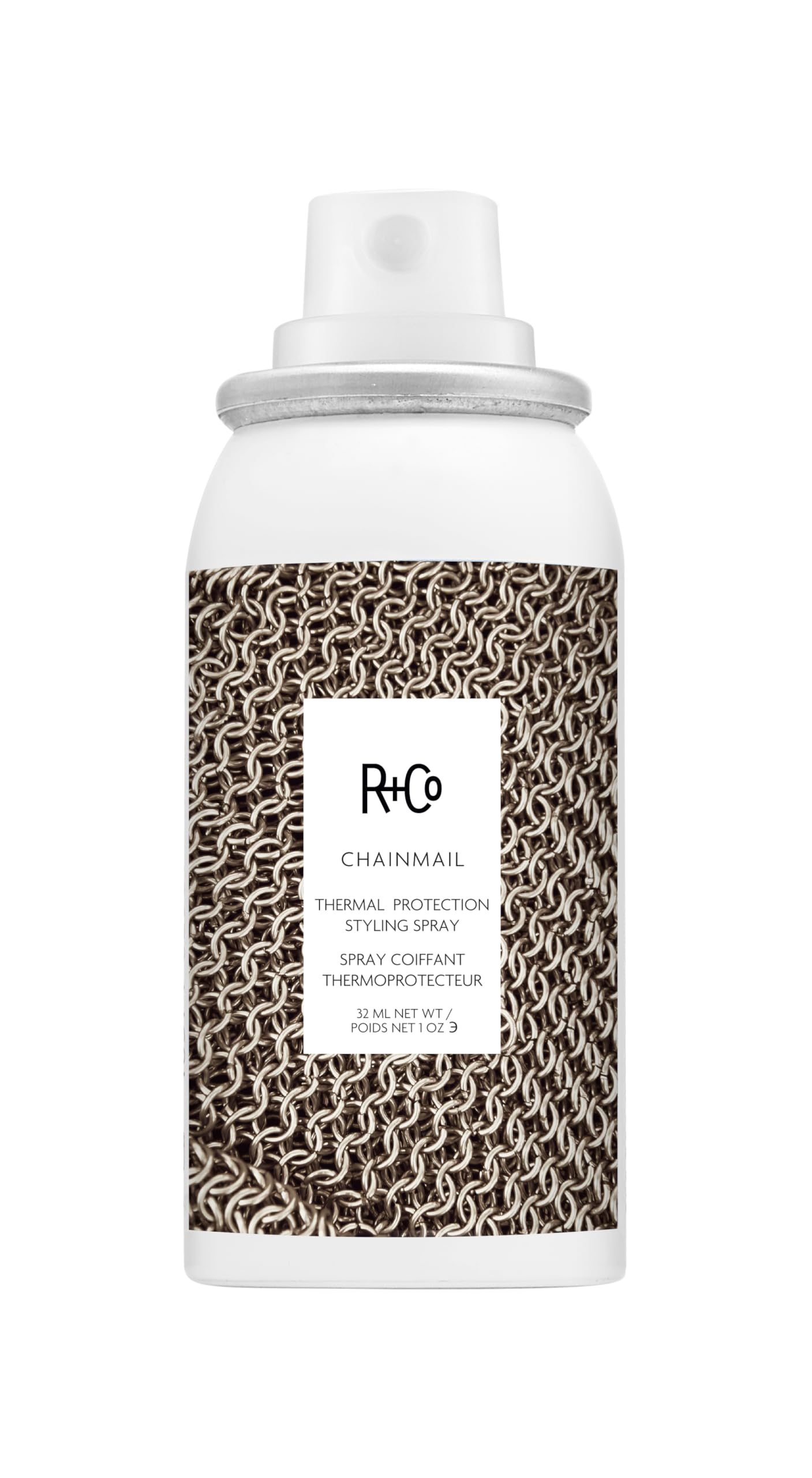 R+Co Chainmail Heat Protection Spray For Hair | Thermal Protection + Flexible Hold + Silky Shine | Vegan + Cruelty-Free