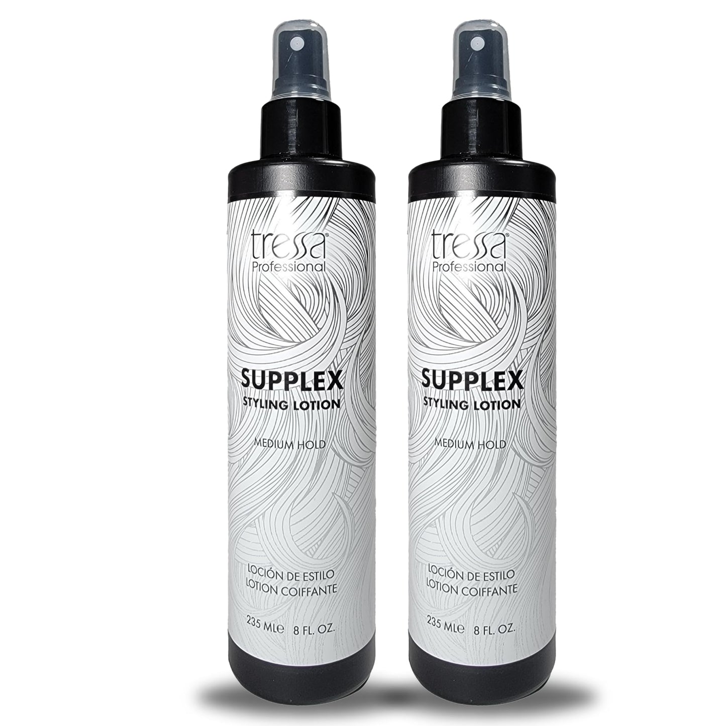 Tressa Supplex Styling Lotion Prevents Heat Damage from Styling Tools, Medium Hold, Light Weight Styling Radiance, 8 fl oz (2 Count)
