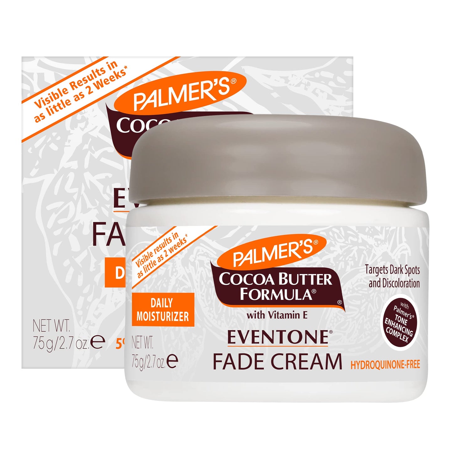 PALMER'S Cocoa Butter Formula Eventone Fade Cream, Anti-Dark Spot Fade Cream with Vitamin E and Niacinamide, Helps Reduce Dark Spots & Age Spots, 2.7 Ounce