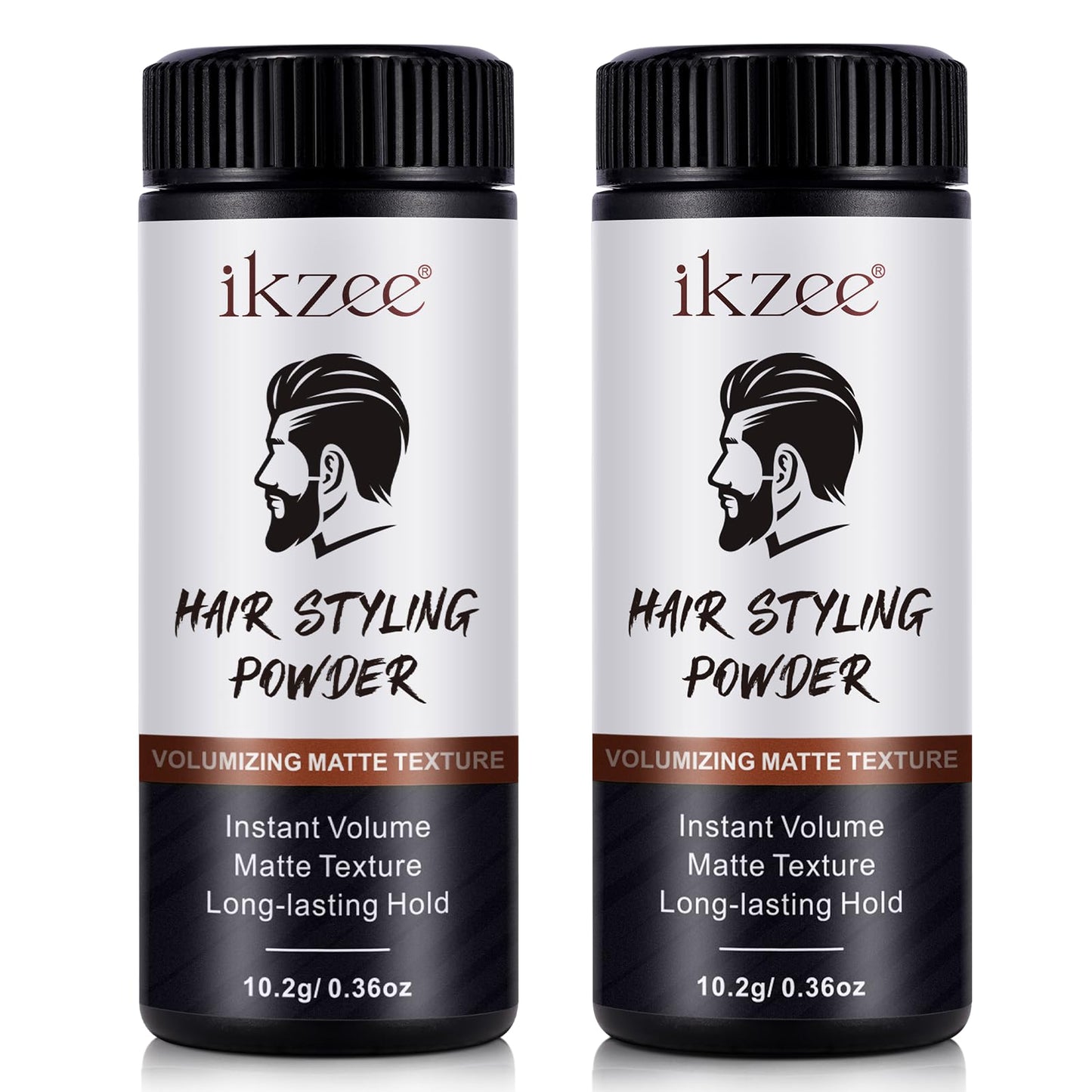 Hair Styling Powder for Men - Texture Powder - Easy to Apply - Natural Matte Hairstyle - Texturizing and Volumizing - 2 Pc Set, 10g