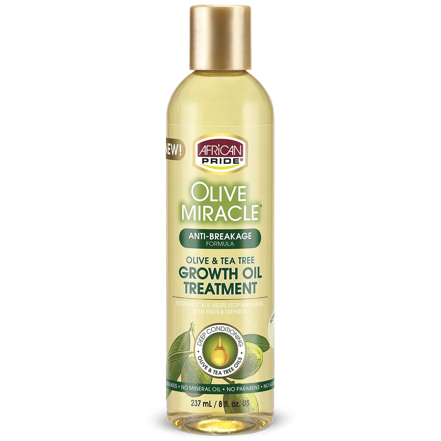AFRICAN PRIDE Olive Miracle Anti-Breakage Maximum Strengthening Growth Oil 237 ml/8 fl.oz