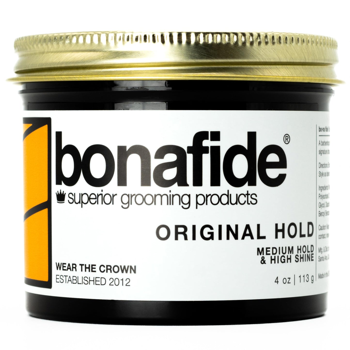 Original Hold 4 oz. | Medium Hold, High Shine, Water-Based Pomade, Non-Flaking Easy to Wash Out Formula, Pink Grapefruit Fragrance