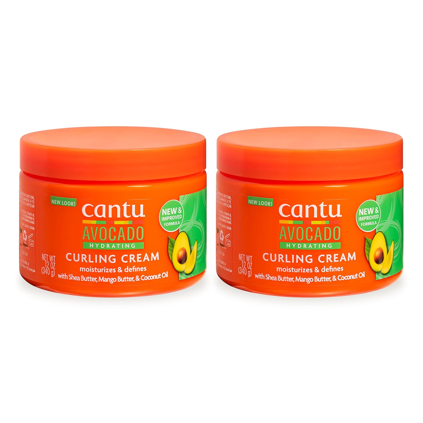 CANTU Avocado Hydrating Curling Cream, 12 oz (Pack of 2)