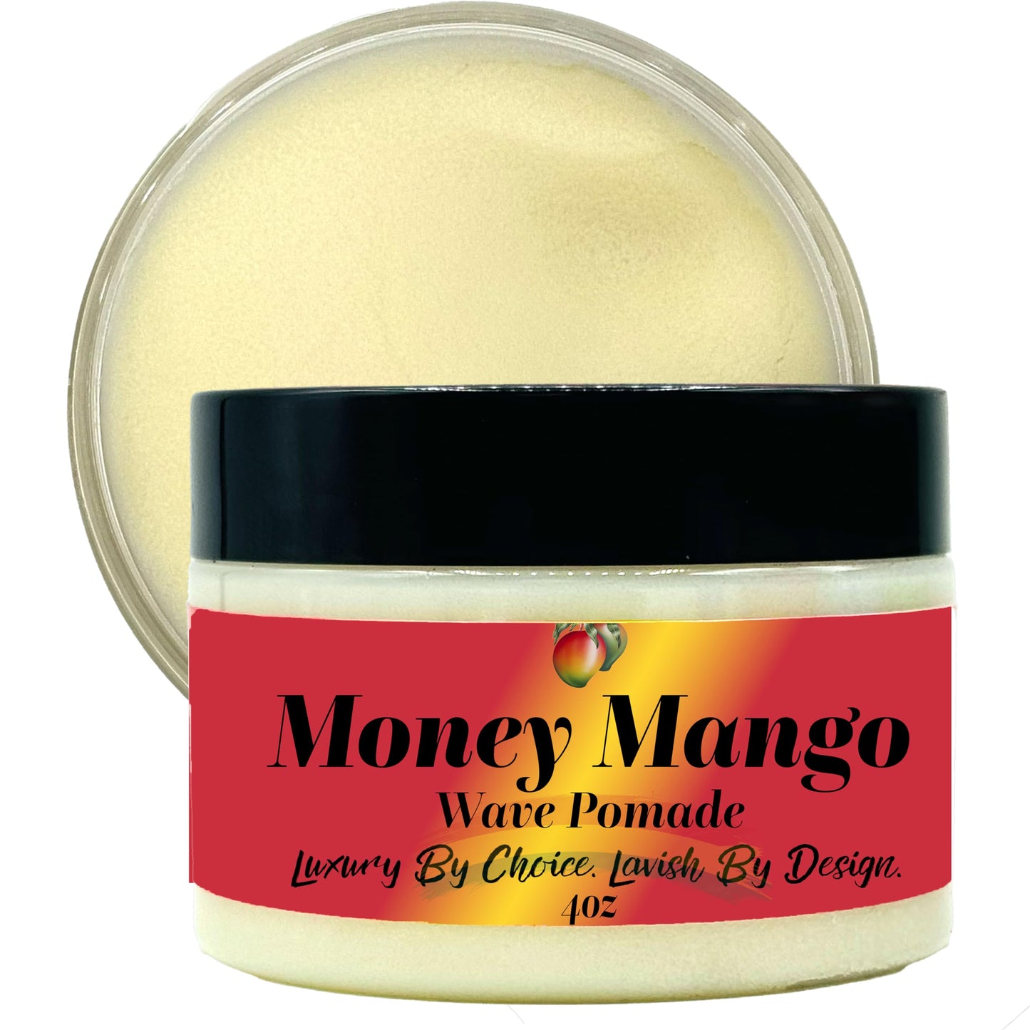 Ultra-Smooth 360 Wave Pomade for Men, Deep Waves, Strong Hold and Shine for Wavy Hair, Shea Butter and Mango Butter, Non-Greasy Formula (Money Mango Pomade, 4oz)