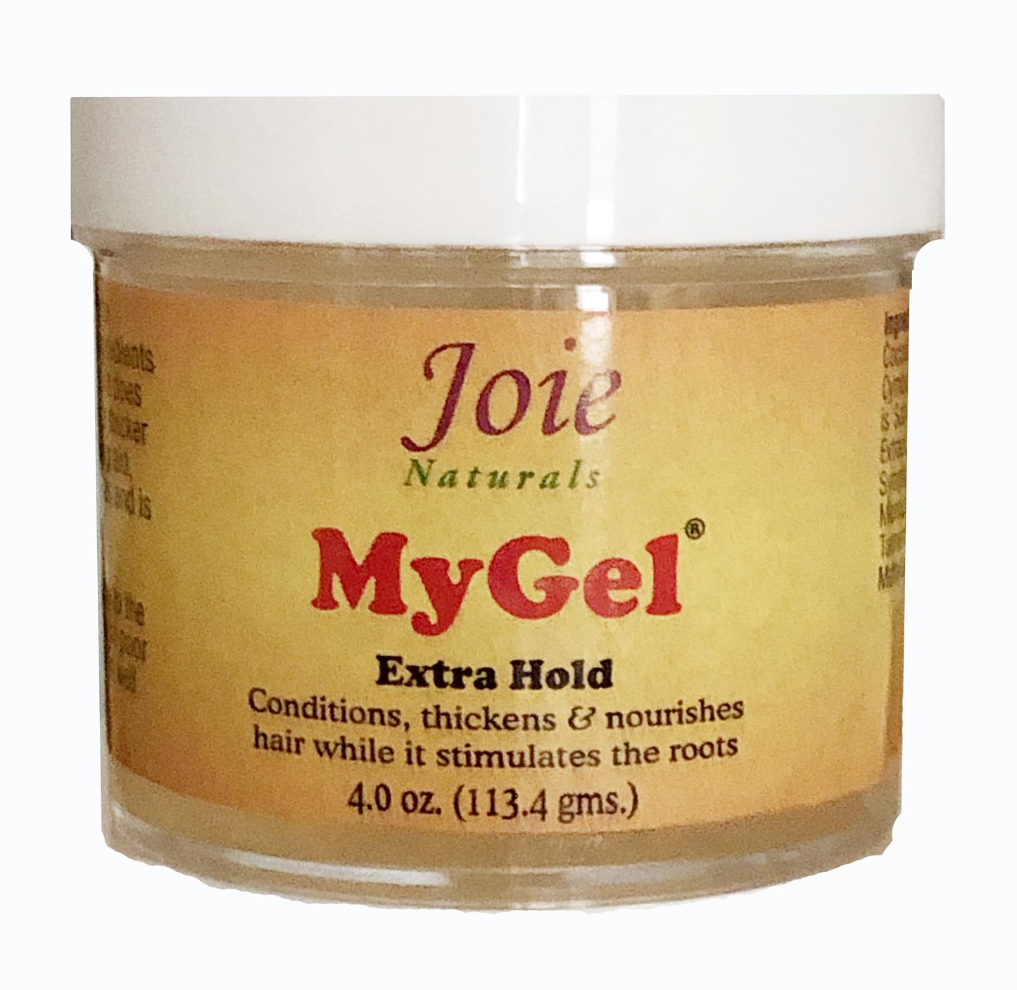 Joie Naturals MyGel Hair Extra Hold-Women Edge Control Braiding,4oz Gel Men Curly Hair Enriched with Plant Oils,Herbal Extracts–Nourishing.Version has firmer hold and a greater moisturizing effect