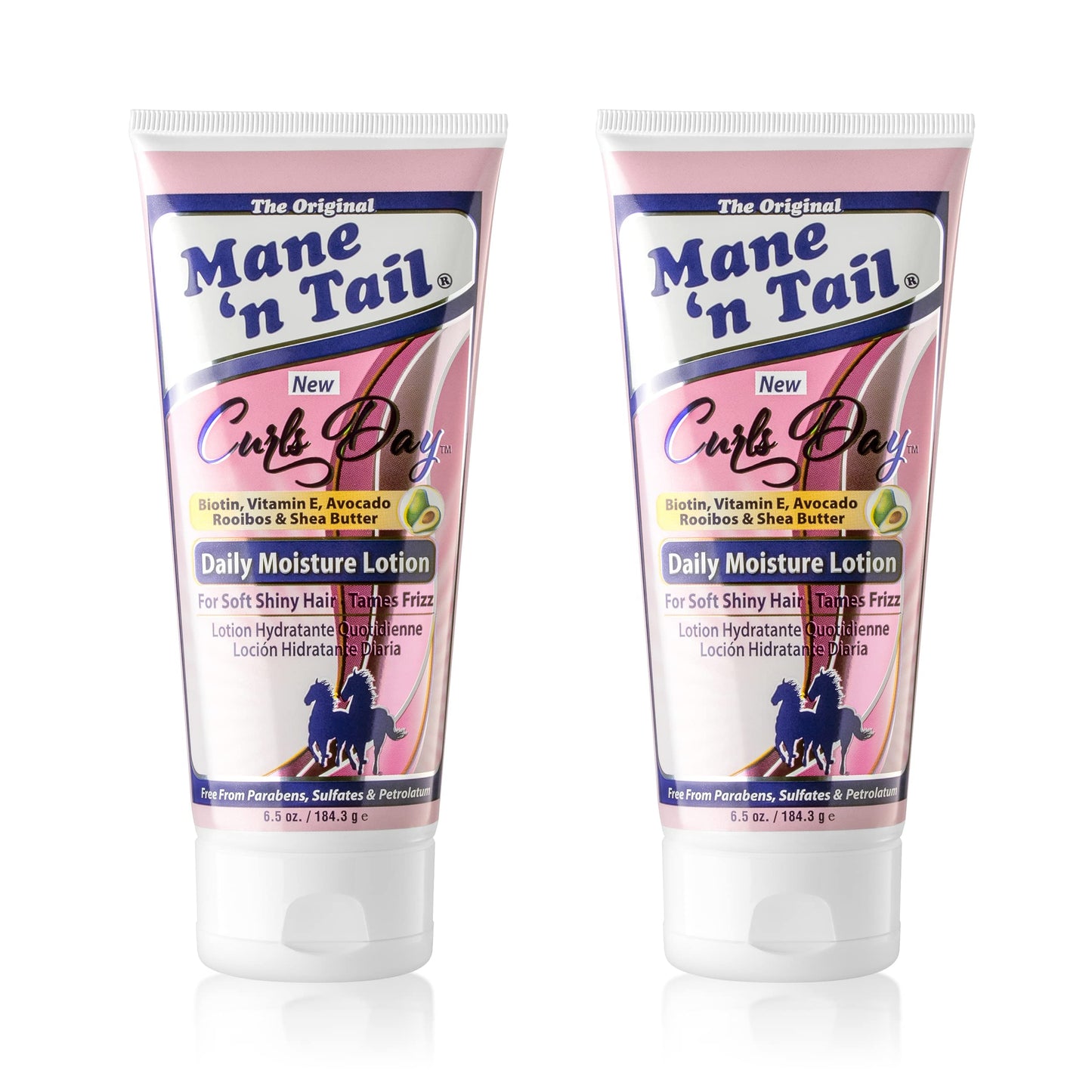 Mane 'n Tail Daily Moisture Lotion with Biotin, Vitamin E, Avocado, Rooibos & Shea Butter For Shiny Hair, Curly hair type, Lotion item form, Coconut scent, Natural material feature