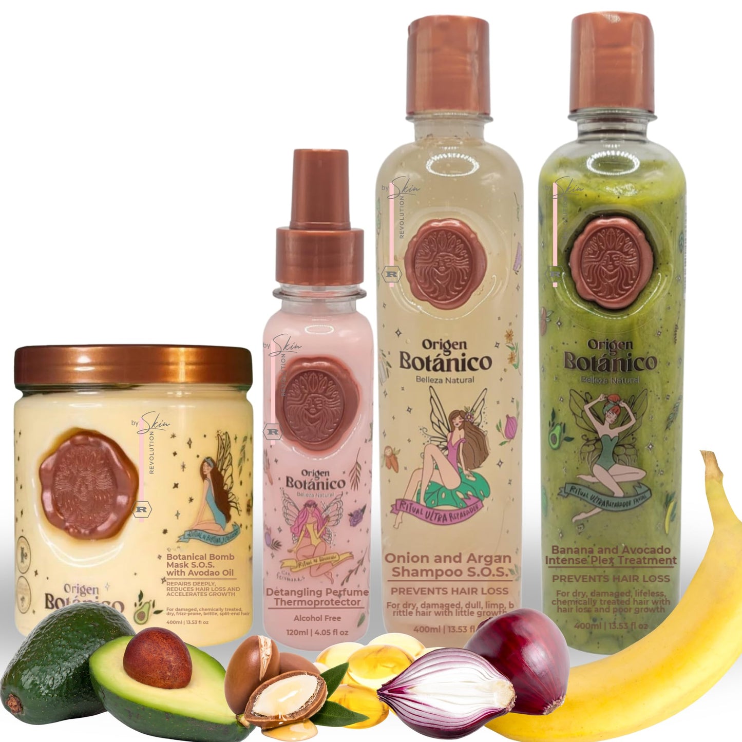 Ritual Botánico Keratina Orgánica | Treatment to Straighten, Repair and Relax Hair | All Natural, Organic & Vegan Ingredients | Product of Colombia | 4 Piece Kit