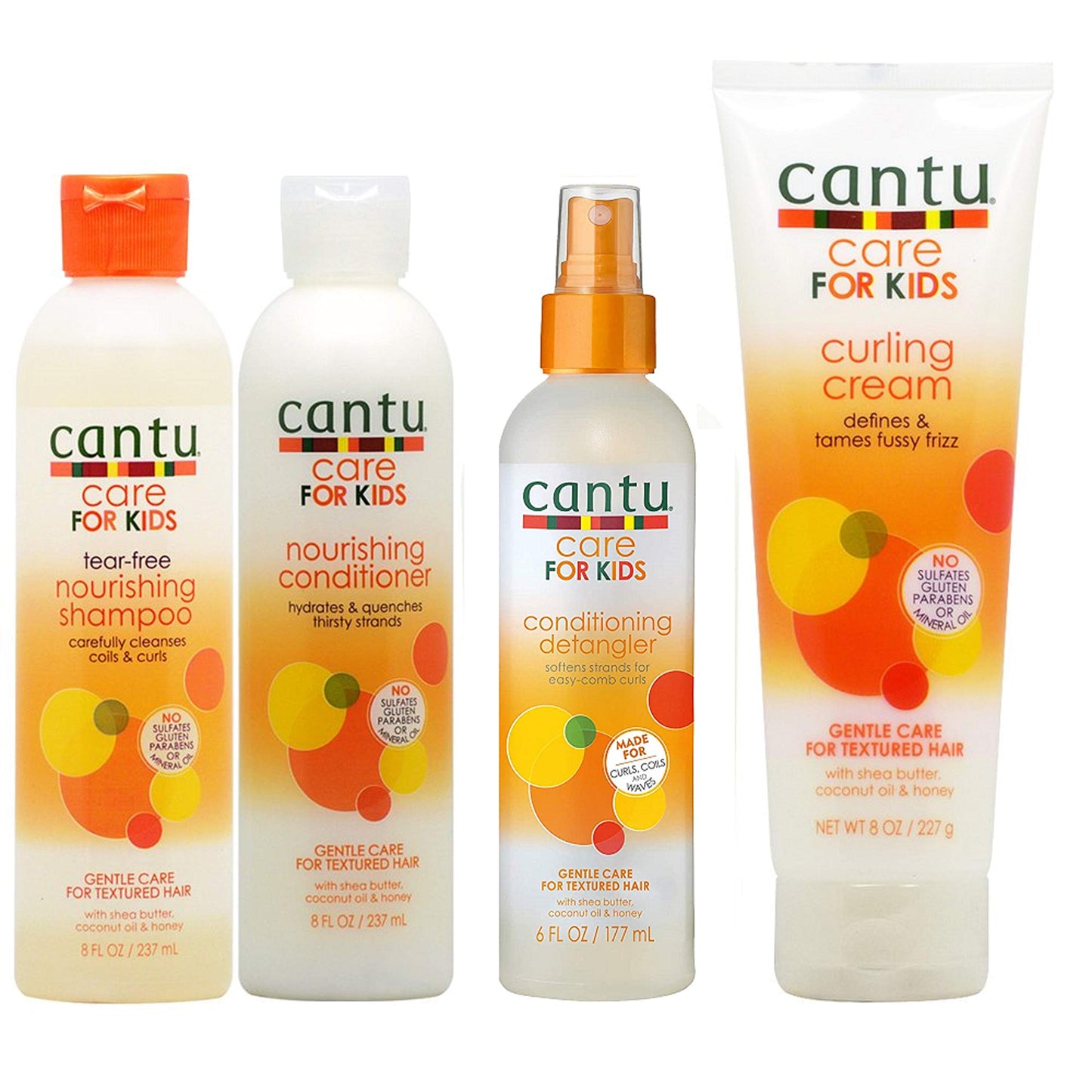 CANTU Care for Kids Shapmoo + Conditioner + Detangler + Curling Cream "Set"