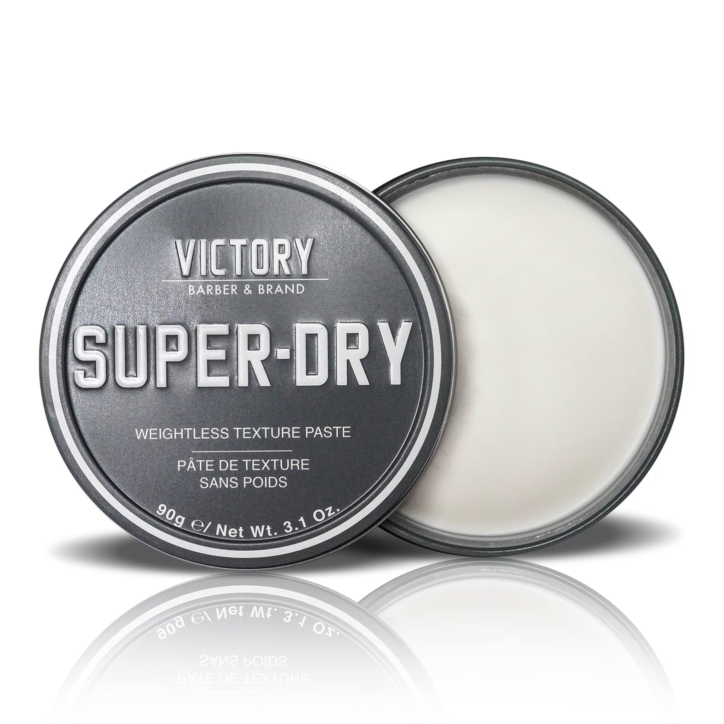 Victory Barber & Brand Super-Dry Men's Hair Paste | Oil-Free Texture Paste for Men with Oil Control, Natural Woodsy Scent, Matte Finish, and Hair Products Usage | 3.1 Ounce