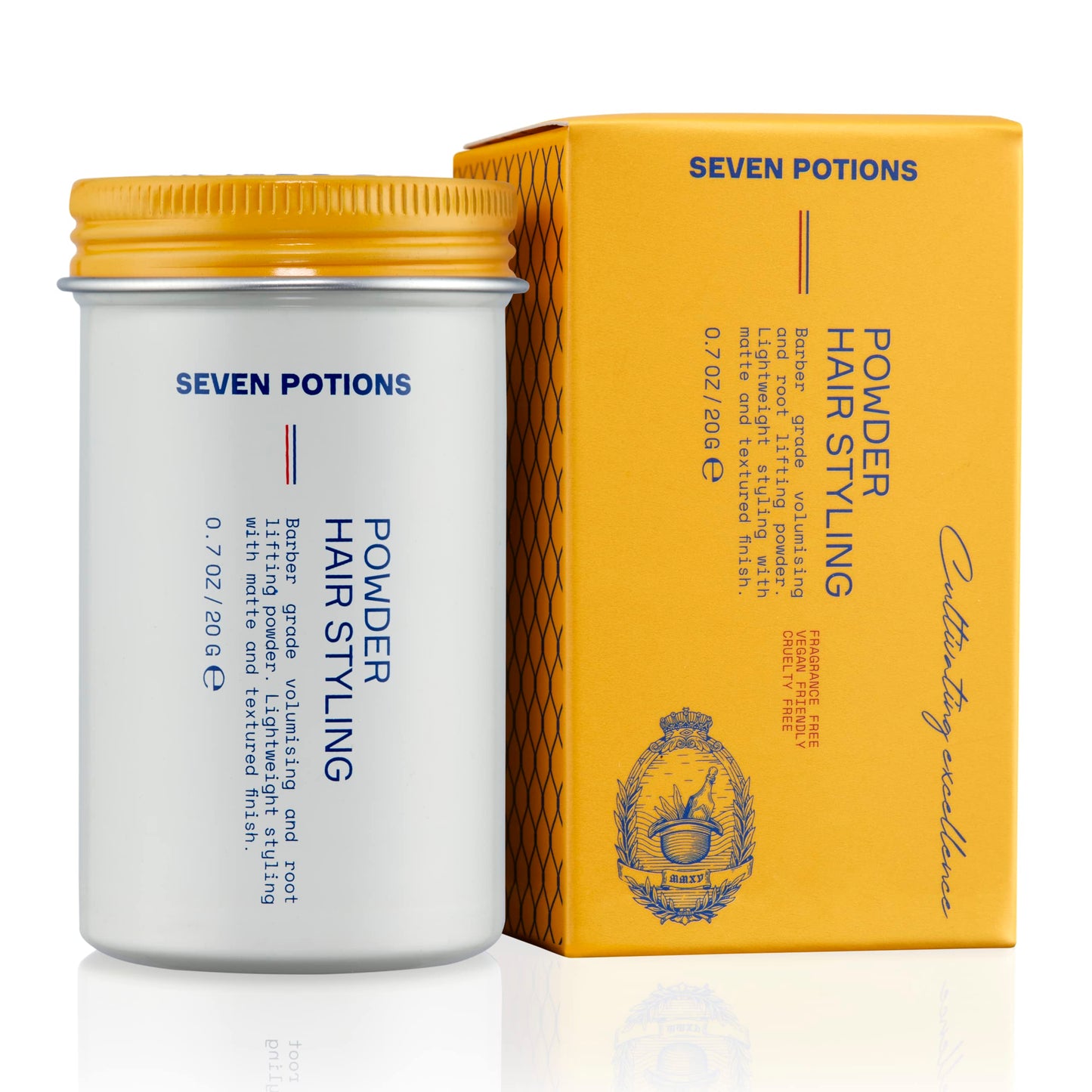 SEVEN POTIONS Hair Styling Powder For Men 0.7oz: Root Lifting Dust, Volume & Texture Flexible Hold, Natural Look for All Hair Types Vegan, Cruelty Free