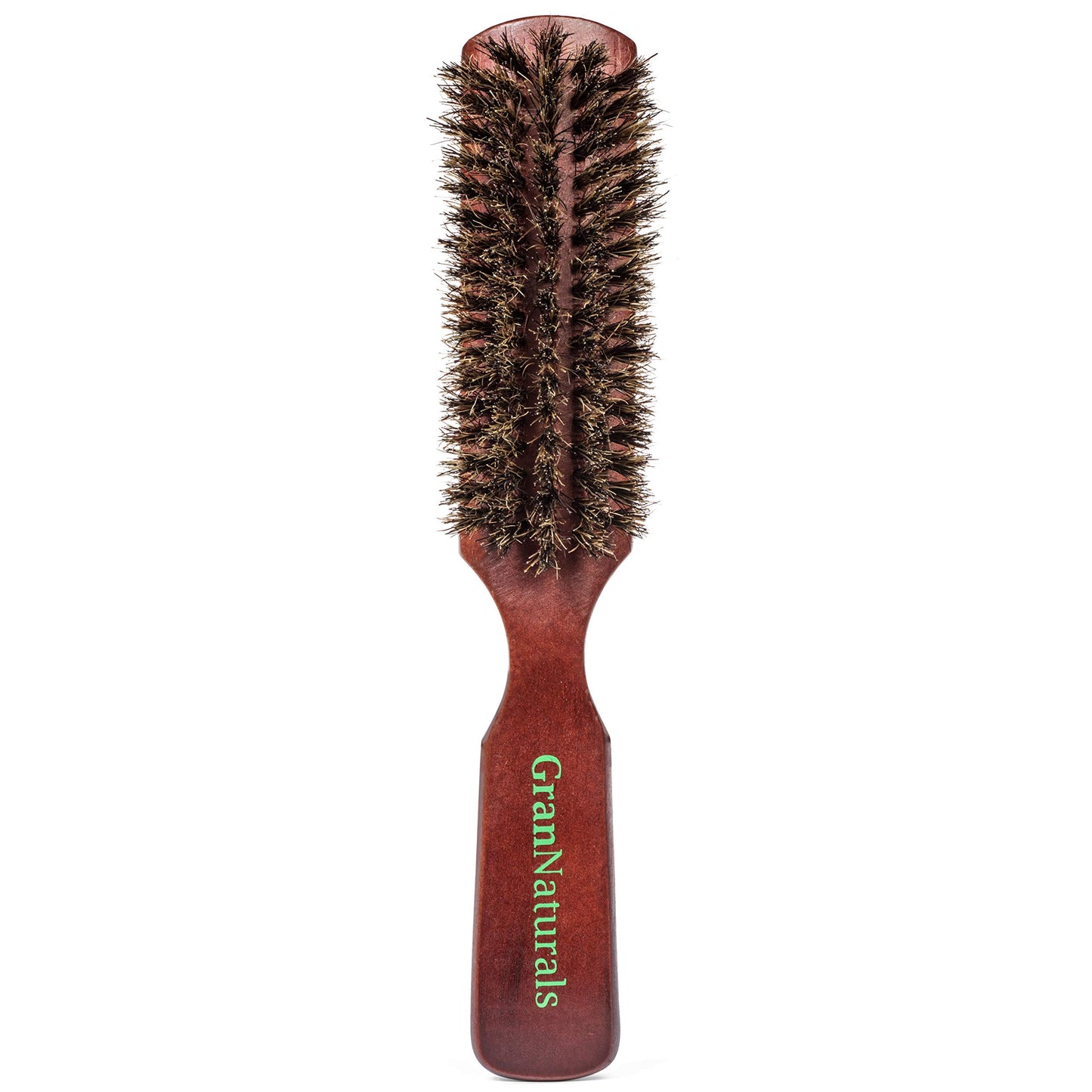 GranNaturals Soft Bristle Hair Brush for Men - Boar Bristle Brush for Styling Beards, Fades, Smoothing Hair and Waves - Natural Wooden Hairbrush