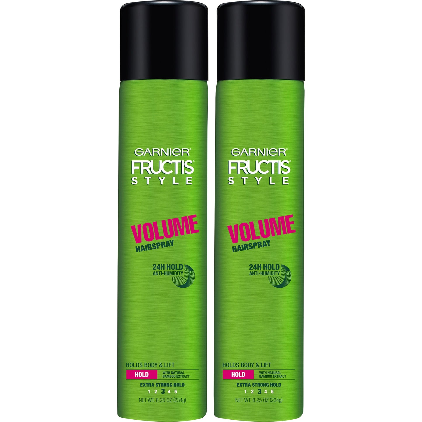 GARNIER Fructis Style Volume Anti-Humidity Hairspray, 8.25 Oz, 2 Count, (Packaging May Vary)