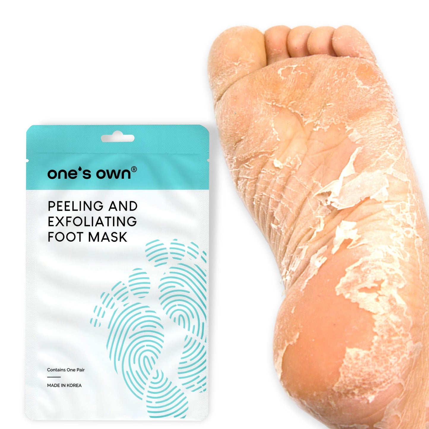 Korean Peeling & Exfoliating Foot Mask Premium Feet Care at Home Removes Dead Skin & Calluses Hydrates Dry & Cracked Feet Cruelty-Free Foot Peel Off Mask for Baby Soft Skin Pack of 1 pair
