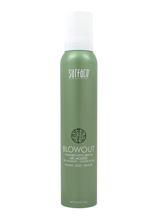 SURFACE Hair - Blowout Gel Mousse– Organic Ingredients for Women and Men, Heat-Resistant with Babassu Oil for Longer Lasting Blowouts - 5.5 fl oz
