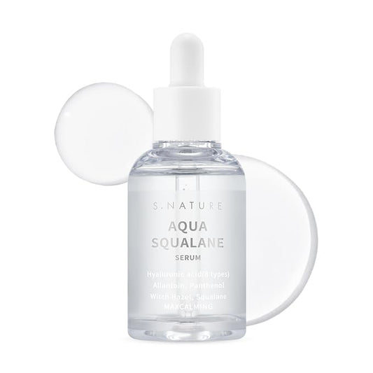 AQUA SQUALANE SERUM | Deeply hydrated Facial Serum for All Skin Type, Soothing, Pore Tightening and Sebum control Benefits, Korean Skin Care (1.69 Fl Oz)