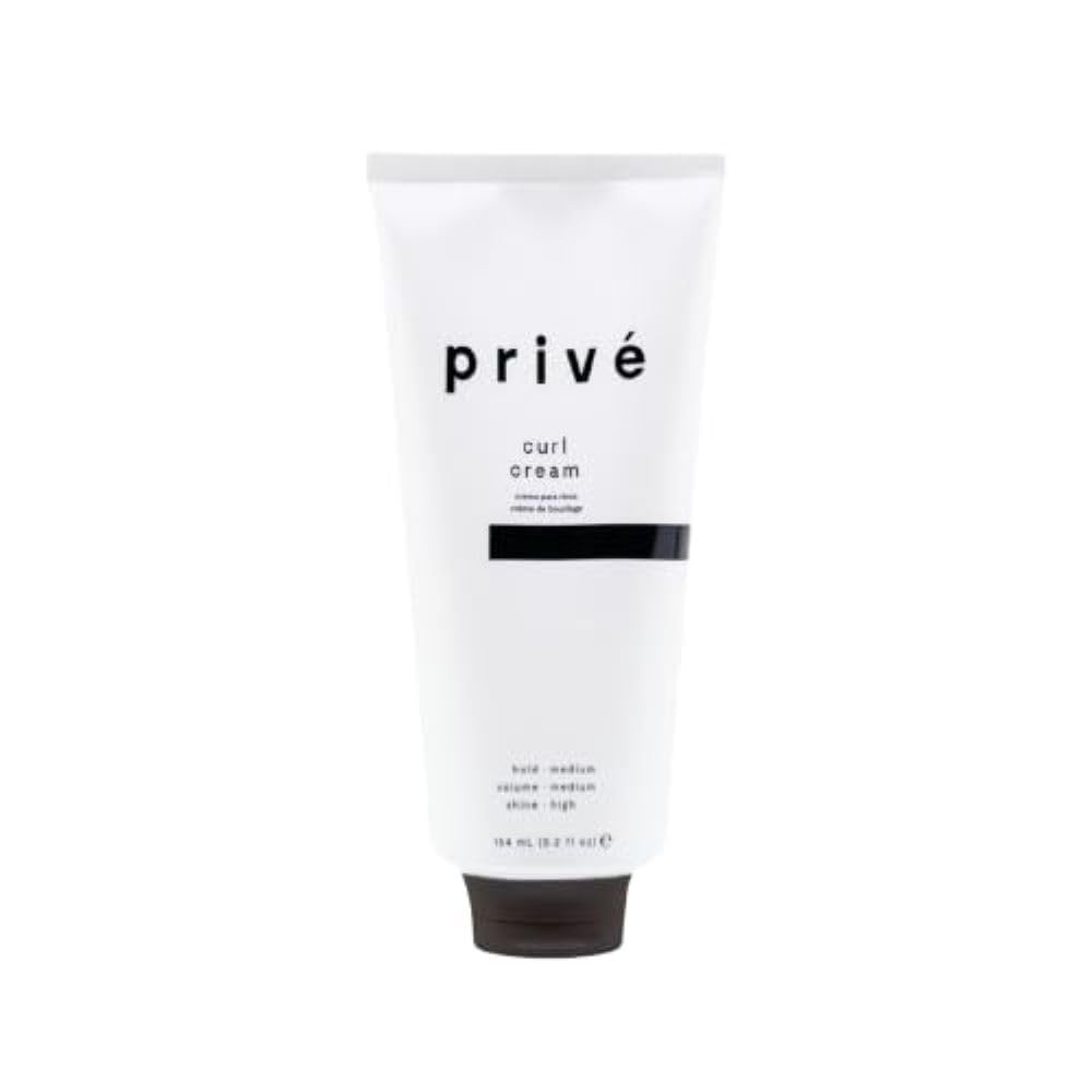 PrivŽ Hydrating Curl Cream - Silicone-Free Wavy, Coily & Curly Hair Products - Frizz Control Curl Defining Cream with Soft, High-Shine Finish - Helps Add Bounce & Definition (5.2 oz)