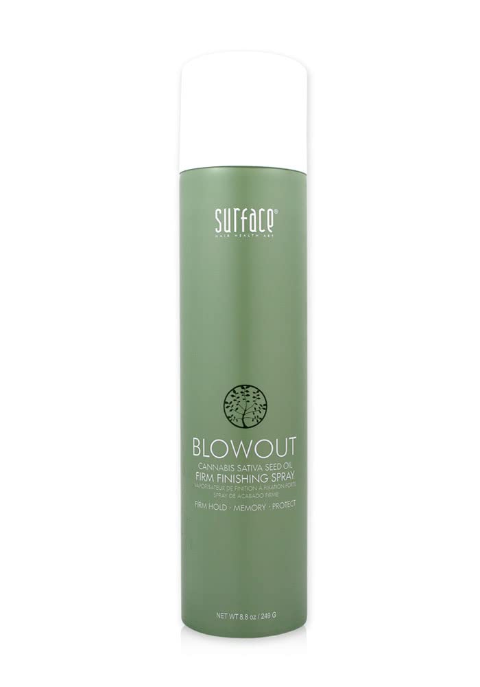 SURFACE Hair - Blowout Firm Hair Spray for Women and Men, 8.8oz - Heat Protecting, Volumizing, Lychee and Maracuja Oil - Premium Blowout Hair Products for Styling