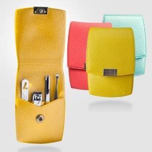 World No. 1, Three Seven 777 Travel Manicure Pedicure Grooming Kit Set (Total 4 PC, Model: TS-77VC),Mini Set(Green/Pink/Yellow),Personal Nail care, Stainless steel- Made in Korea, Since 1975 (Pink)