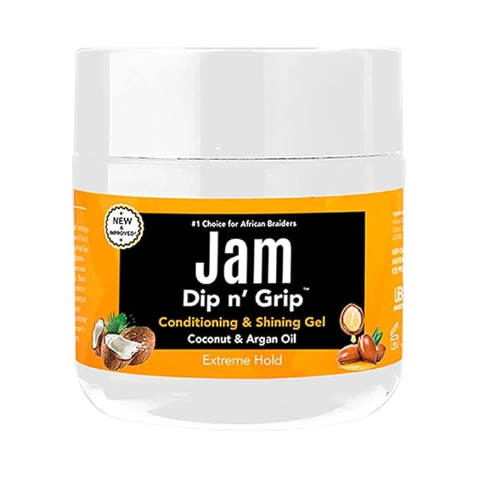 Jam Coconut & Argan Oil Extreme Hold Gel (4oz) | Frizz Control & Shine for All Hair Types