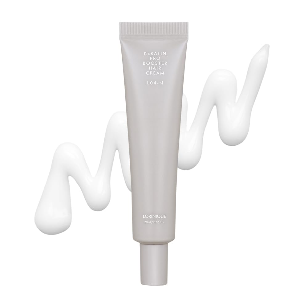 L04-N Keratin Heat Protectant Hair Cream 0.67fl oz | Korean Camellia Oil Leave-In Treatment for Silky & Shiny Hair | Anti-Frizz & Moisturizing Hair Serum