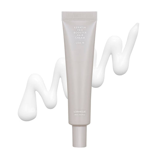 L04-N Keratin Heat Protectant Hair Cream 0.67fl oz | Korean Camellia Oil Leave-In Treatment for Silky & Shiny Hair | Anti-Frizz & Moisturizing Hair Serum