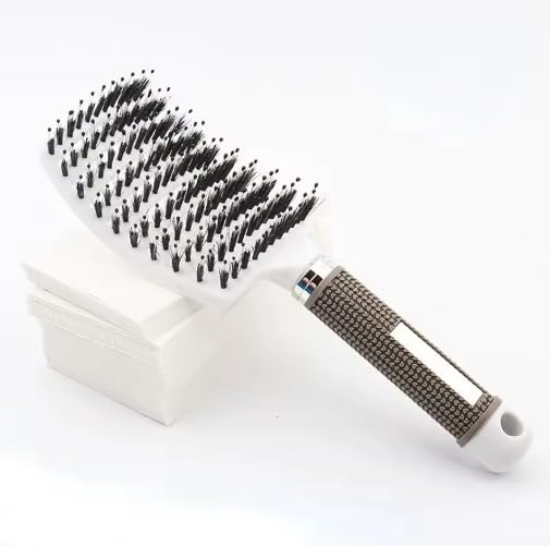 Revitalize Your Hair with Our Hair Brush - Scalp Massaging Comb with Boar Bristle and Nylon. Perfect for Women with Wet, Curly, and Tangled Hair. Great Hairdressing and Styling Tool for Salon Use