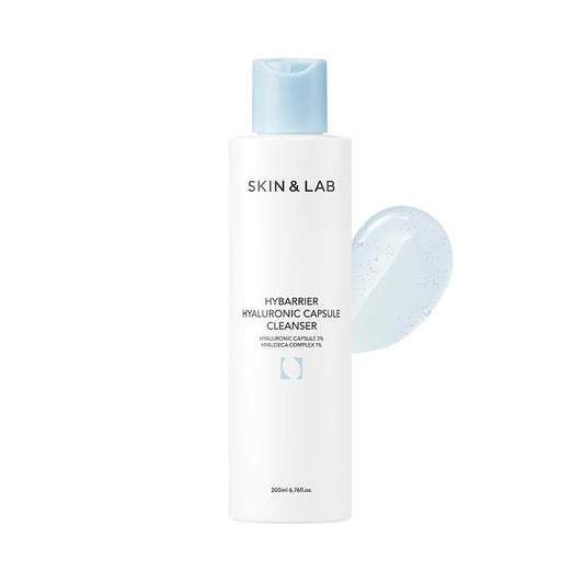 [SKIN&LAB] Hybarrier Hyaluronic Capsule Cleanser| Daily Gel Cleanser Infused with Hyaluronic Capsule and Hyaldeca Complex | For All Skin Types | 6.76 fl.oz