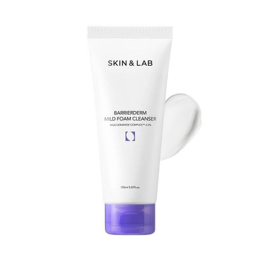 [SKIN&LAB] Barrierderm Mild Foam Cleanser | Contains Milk Ceramide Complex | Gentle Daill Cleanser Face Wash | For All Skin Types | 5.07 fl.oz.