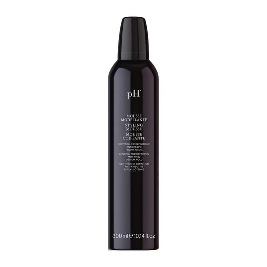 pH PURE HAIR Styling Mousse - Frizz Control Shaping Mousse with Medium Hold, Lightweight Formula for Defined Styles & Volume, 10.1 Oz