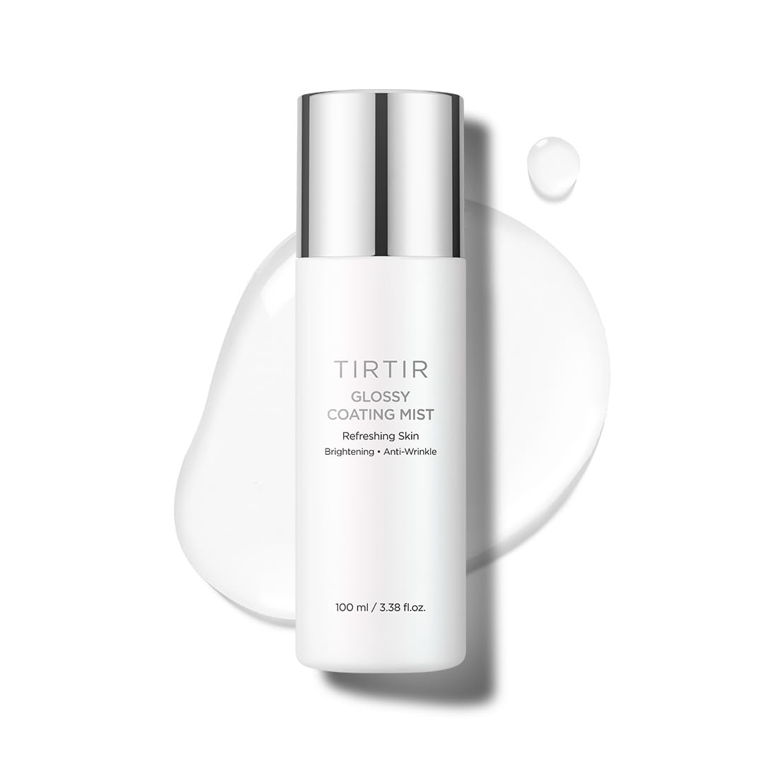 TIRTIR Glossy Coating Mist 3.38 fl. oz, Illuminating Polyglutamic Acid Face Mist for Fresh, Glowing Skin,Cooling, Soothing, Makeup Prep Spray