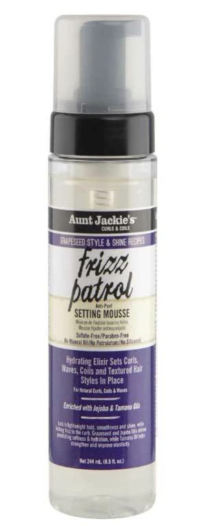 Lai'D AUNT JACKIE'S Grapeseed Frizz Patrol Setting Mousse 8.5 fl. oz.