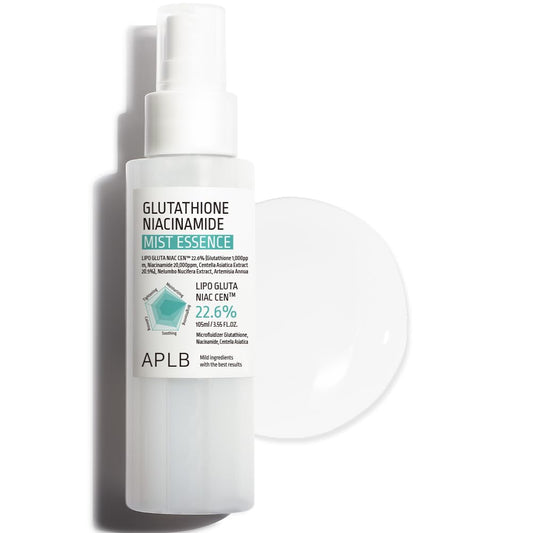 APLB Glutathione Niacinamide Mist Essence | LIPO GLUTA NIAC CENª 22.6% 3.55 FL.OZ/Korean Skincare, Replenishing moisture, Revitalize for gentle and improve skin texture through Niacinamide