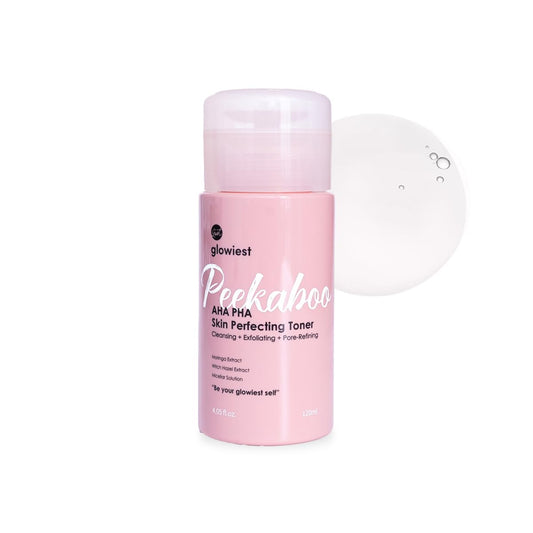 AHA PHA Skin Perfecting Peekaboo Toner - K-Beauty Face Toner, Exfoliating Treatment, Blemishes, Niacinamide, Pore Refining, Hydrating l Witch Hazel (Small)