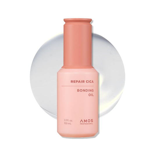 AMOS PROFESSIONAL Repair Cica Bonding Hair Oil l With Cica Protein for Split Ends & Breakage, Deep Nourishing & Shine Boost l Bonding Technology, 3.3 fl.oz