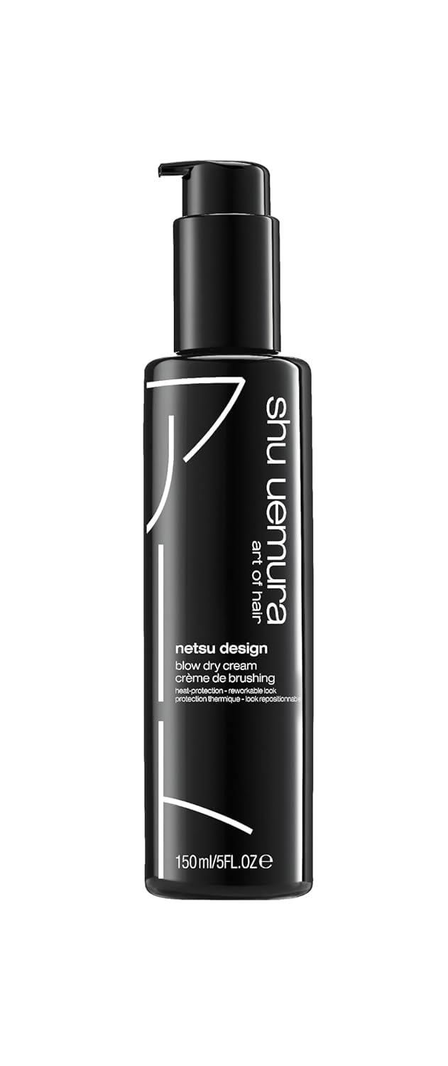 Netsu Design Blow Dry Cream - Styling Primer and Heat Protectant, Adds Volume and Smoothness, Medium Hold and Flexible Control, 5 Fl Oz