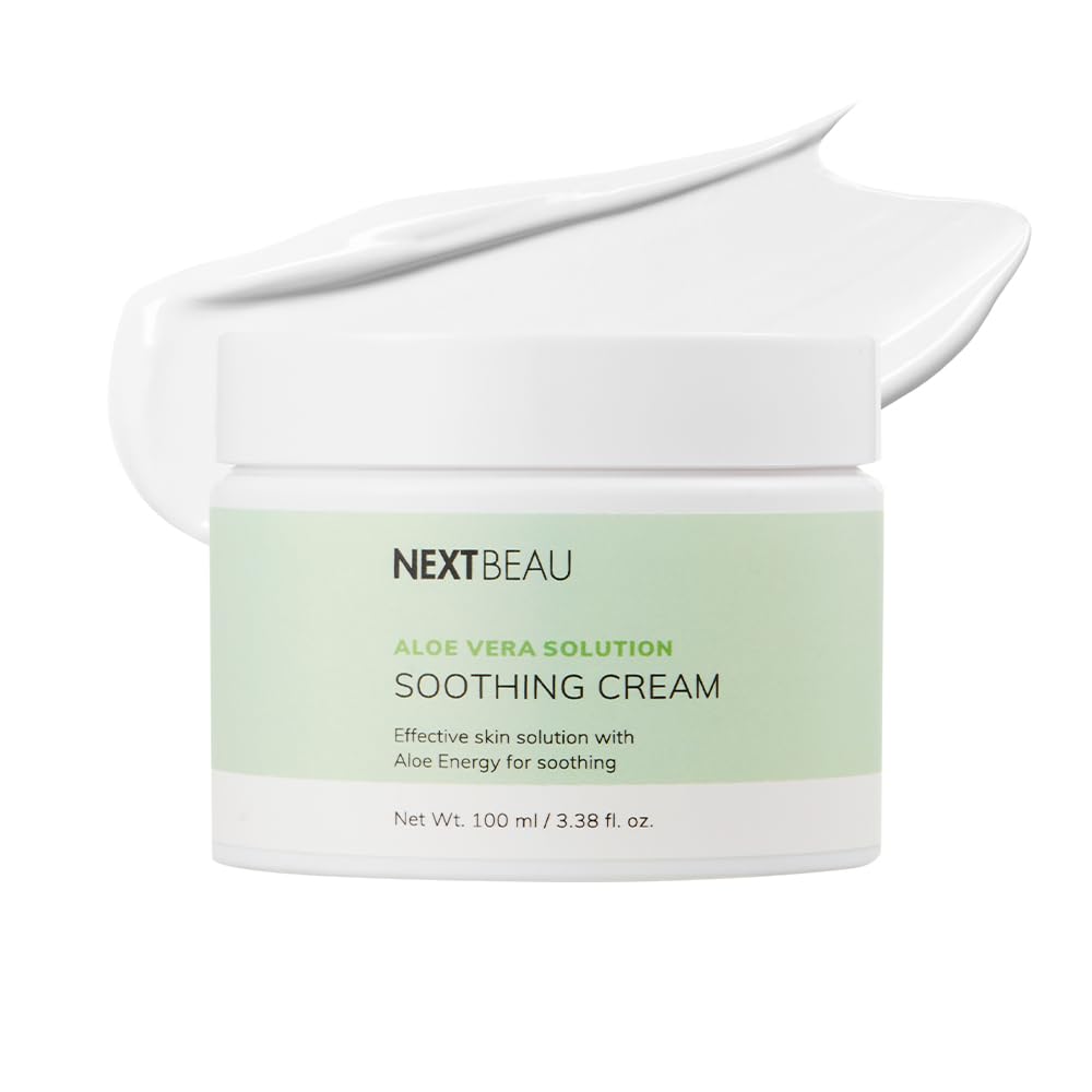 Aloe Vera Solution Soothing Cream 10. 48 fl. oz. / 310ml Face Cream/Moisturizer for Dry Skin, Hypoallergenic cream, Korean Skincare