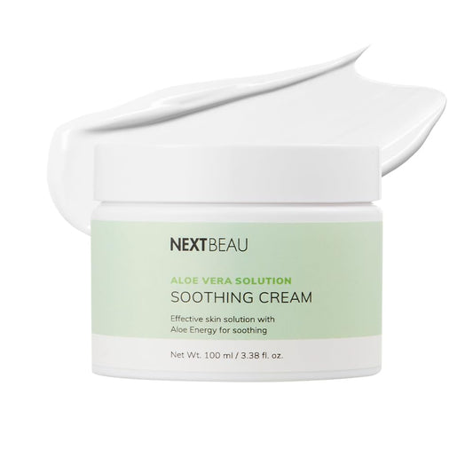 Aloe Vera Solution Soothing Cream 10. 48 fl. oz. / 310ml Face Cream/Moisturizer for Dry Skin, Hypoallergenic cream, Korean Skincare