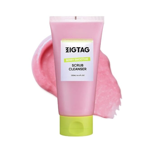 4-in-1 Konjac Jelly Face Cleanser Gentle Daily Exfoliating, Deep Cleansing, Pore Care & Makeup Removal | Berry Smoothie Texture with Raspberry & Vitamin B+C+E Complex | DERMAtologist-Tested