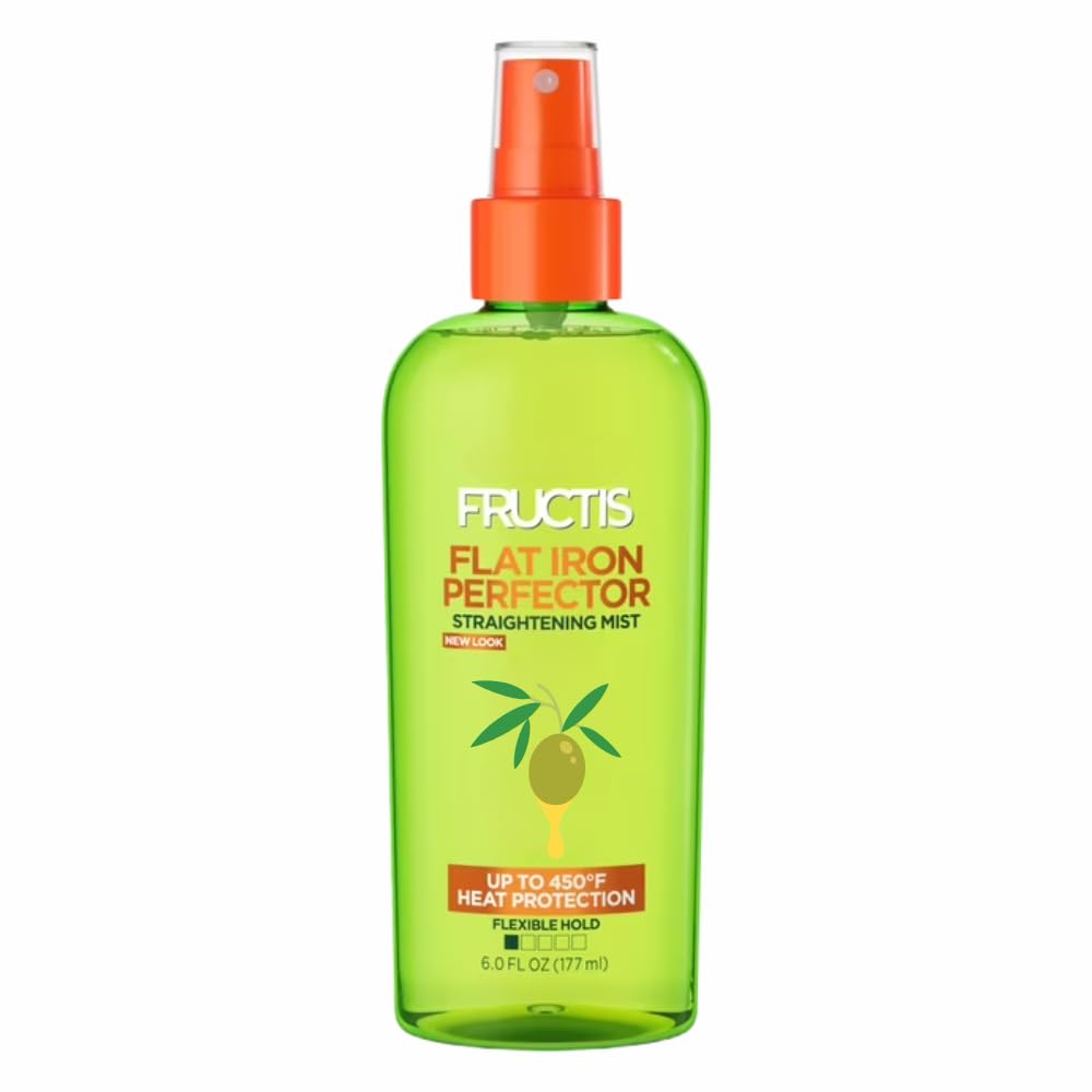 Fructis Flat Iron Perfector, Heat Protection Hair Spray, Argan Oil, 6 Fl Oz Pack of 1