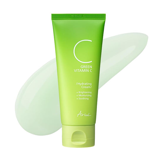 Ariul Green Vitamin C Hydrating Cream 99% Hydrating Base, Kakadu-C for Radiance, CICA & Madecassoside for Soothing, Ceramide Complex for Barrier Care, Korean Skin Care, 100g / 3.38 oz