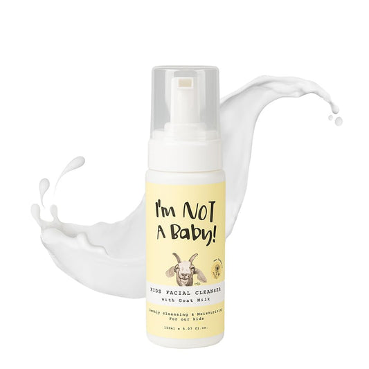 Kids Face Wash Facial Cleanser Gentle Goat Milk Formula for Sensitive Skin, Deep Hydration, Tear-Free, Hypoallergenic & Nourishing Care, 5.07 Fl oz (1)