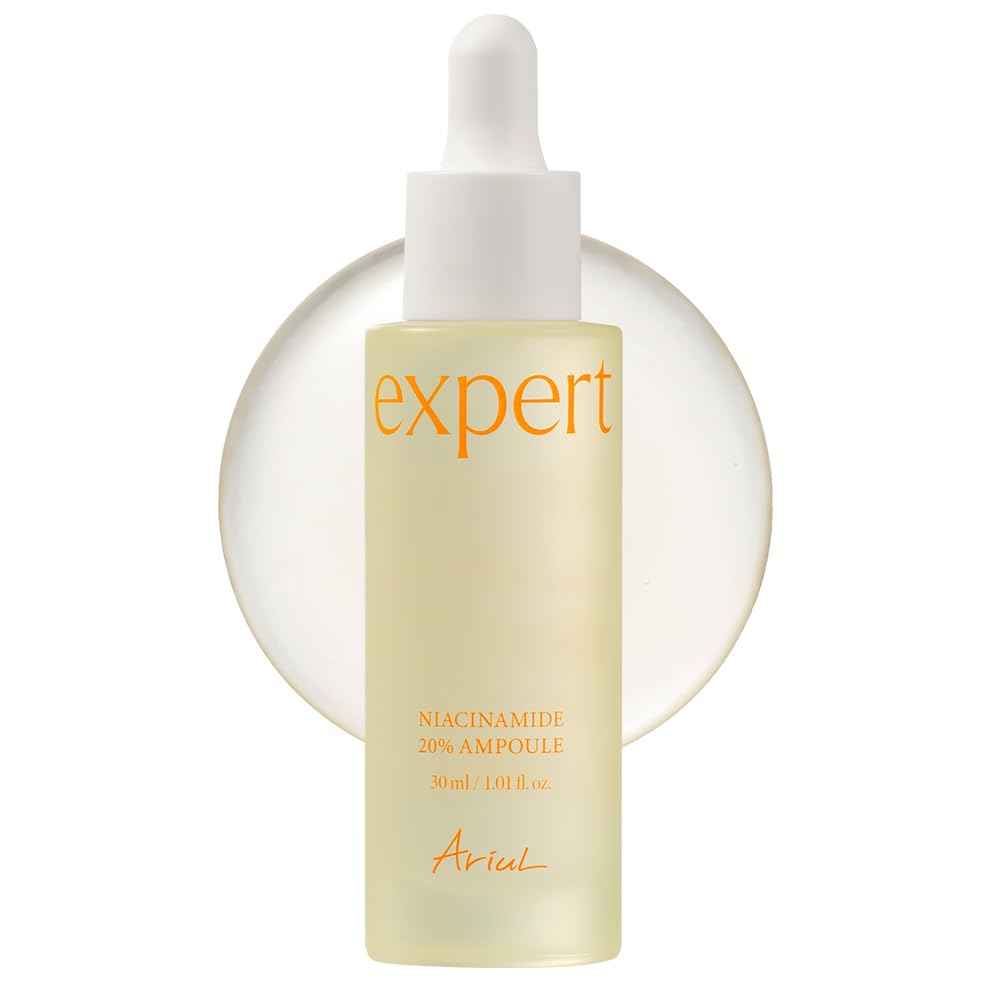 Ariul Expert Niacinamide 20% Ampoule 20% Niacinamide Serum for Even Skin Tone, Moisturizing & Skin Texture, Enriched with Panthenol & Zinc PCA, Vegan Formula, Korean Skin Care, 30ml / 1.01 fl. oz