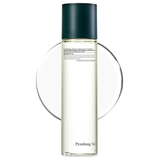 PYUNKANG YUL Calming Deep Moisture Toner - Face Toner for Women containing AHA and PHA - for Teens and Adults - Astringent for Face - Korean Facial Toner - 150ml 5.07 Fl. Oz.