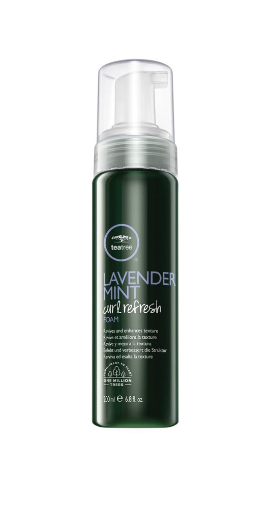 Tea Tree Lavender Mint Curl Refresh Foam, Hair Mousse, For Coarse, Curly + Dry Hair, 6.8 fl. oz.