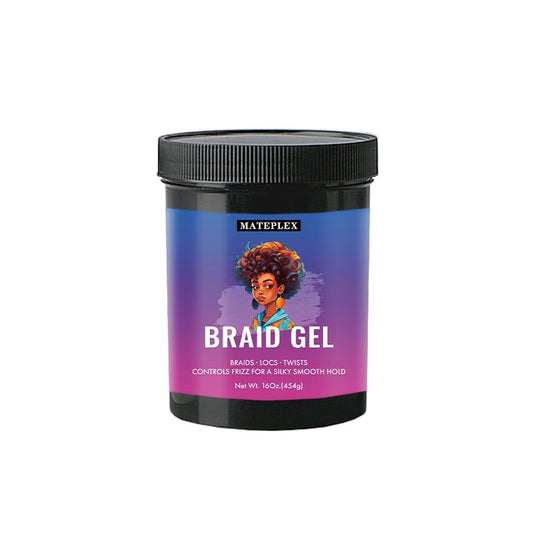 Strong Hold Hair Styling Gel for Braid, Twist & Locs Hair Styling Wax for Tames Frizz & Edge Control, Non-greasy and Smoother for Hair(16 oz, 454g)