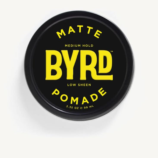 Ｂ`ＹＲＤ Hair Matte Pomade - Medium Hold, No Sheen, Water-Based, Suitable for All Hair Types - White, 3.35oz (Pack of 1)