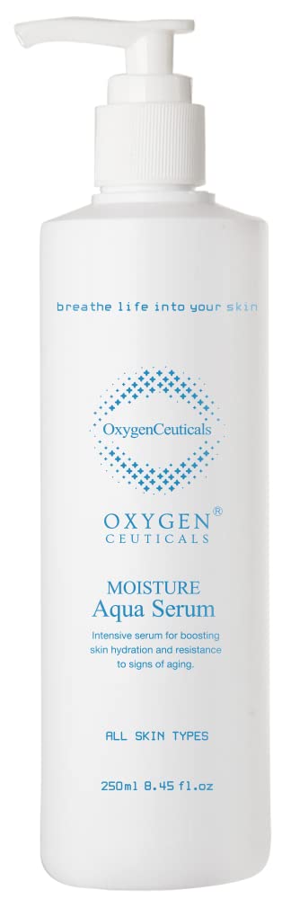 Moisture Aqua Serum (250ml / 8.45 oz) Ultra-Intensive Hydrating Water-Based Gel Serum for Dry, Flaky Skin with Hyaluronic Acid and Jojoba Oil