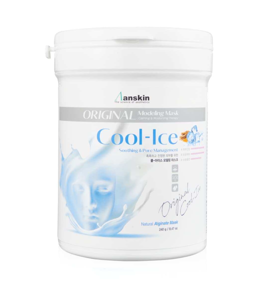 Modeling Mask Powder Pack Cool Ice for Soothing and Pore Management, 240g